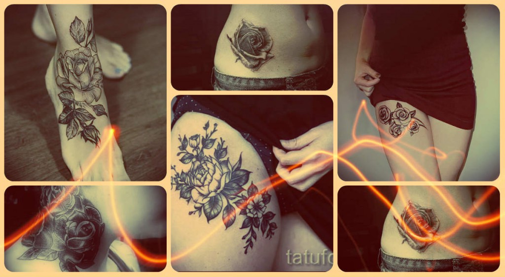 Что значат татуировки с черной розой - примеры на фото