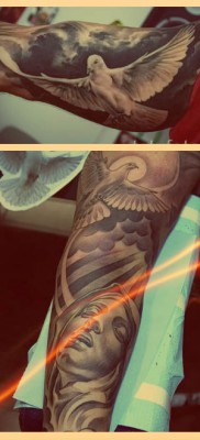 Что значит голубь в татуировке — примеры на фото