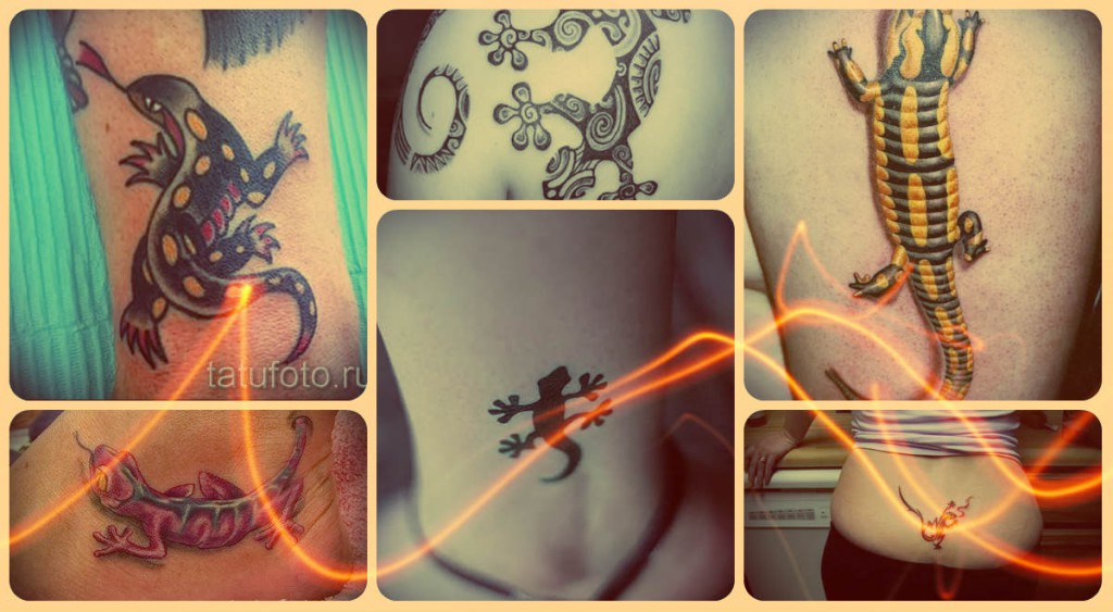 Что значит татуировка с саламандрой - примеры на фото