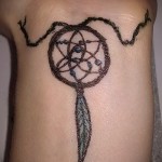 Dreamcatcher tattoo on the wrist - Photo example of the number 11122014 2