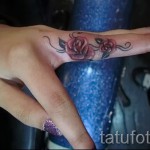 Rose Tattoo sur la main - option Photo du nombre 15122015 1