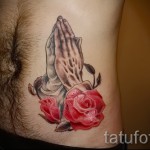 Rose Tattoo sur le ventre - une option de la photo numéro 15122015 1