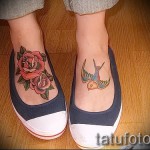 Rose tattoo on foot - Photo by option number 15122015 2