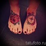 Rose tattoo on foot - Photo by option number 15122015 3
