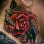 Rose tattoo on his neck - a variant of the picture number 15122015 1