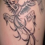 Tattoo auf der Wade weiblich - Foto Beispiel für die Zahl 20122015 1