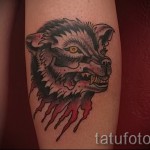 Tattoo auf der Wade wolf Foto Beispiel f%C3%BCr die Nummer 20122015 1