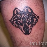 Tattoo auf der Wade wolf - Foto Beispiel für die Nummer 20122015 2