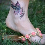 Women's tattoo on his leg at the ankle - an example of the photo 5