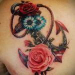 anchor tattoo with flowers - Picture option from the number 21122015 1