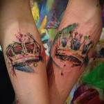 crown tattoo with the letter - a photo of the finished tattoo - 20122015 number 1