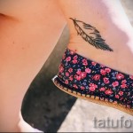 feather tattoo on his ankle photo 5