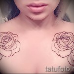 flower tattoo on her collarbone - Picture option from the number 21122015 2