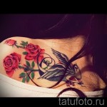 flower tattoo on her collarbone - Picture option from the number 21122015 3