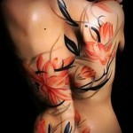 flower tattoo on the back - Picture option from the number 21122015 1