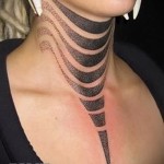 neck tattoo abstraction - Photo example of the number 21122015 1