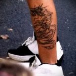tatouage sur le dragon de veau - photo par exemple du nombre 20122015 1