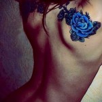 tattoo blue flowers - Picture option from the number 21122015 1