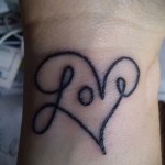 tattoo letter in the heart - a photo of the finished tattoo - 20122015 number 1