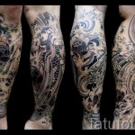 tattoo on the calf for men - Photo example of the number 20122015 1