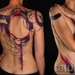 tattoo on the lower back abstraction - Photo example of the number 21122015 1