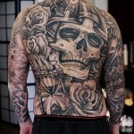 tattoo skull with roses - Photo option from the number 15122015 2