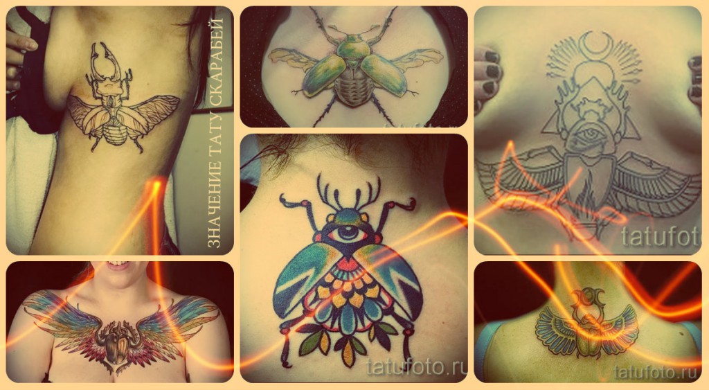 Значение тату скарабей - примеры готовых татуировок в фотографиях