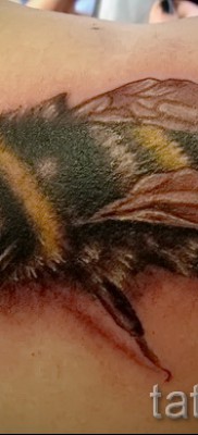 Пример тату пчелы на фото — реалестичная работа