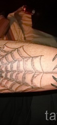 Тату паутина на локте — фото готовой татуировки — 20122015 № 16