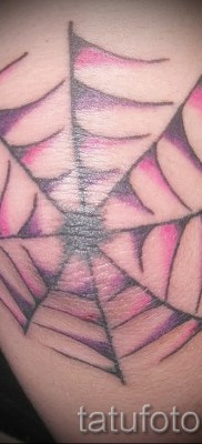 Тату паутина на локте — фото готовой татуировки — 20122015 № 29