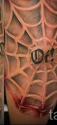 Тату паутина на локте — фото готовой татуировки — 20122015 № 40