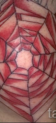 Тату паутина на локте — фото готовой татуировки — 20122015 № 7