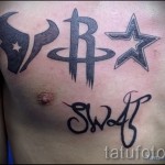 английские буквы для тату - фото готовой татуировки - 20122015 № 8