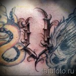 буква v тату - фото готовой татуировки - 20122015 № 2
