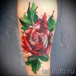 роза акварель тату - фото вариант от 15122015 № 1
