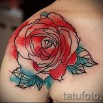 роза акварель тату - фото вариант от 15122015 № 5