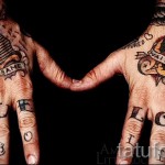 тату буквы на руке - фото готовой татуировки - 20122015 № 6