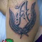 тату в виде буквы а - фото готовой татуировки - 20122015 № 9