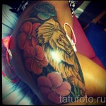 тату лев с цветами - фото классной татуировки от 21122015 № 1