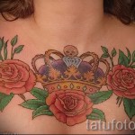 тату на груди розы - фото вариант от 15122015 № 31