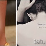 тату на ноге буквы - фото готовой татуировки - 20122015 № 8