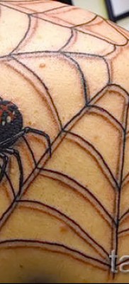 тату паутина на плече — фото готовой татуировки — 20122015 № 4