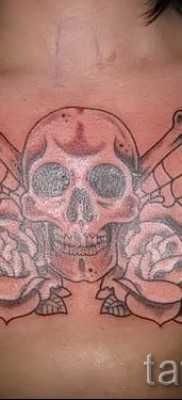 тату паутины на груди — фото готовой татуировки — 20122015 № 15