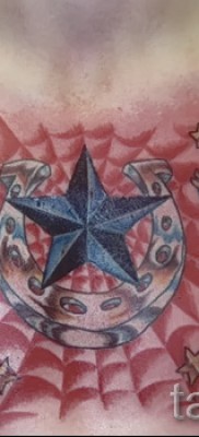 тату паутины на груди — фото готовой татуировки — 20122015 № 17