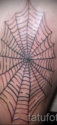 тату паутины на груди — фото готовой татуировки — 20122015 № 19