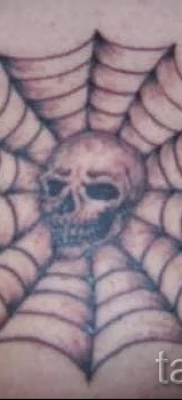 тату паутины на груди — фото готовой татуировки — 20122015 № 4