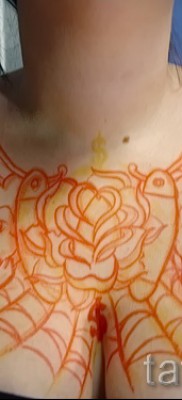тату паутины на груди — фото готовой татуировки — 20122015 № 9
