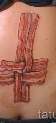 тату перевернутый крест — пример на фото от 08122015 № 36