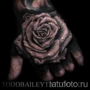 тату роза реализм - фото вариант от 15122015 № 6