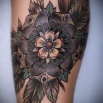 тату цветок мандала - фото классной татуировки от 21122015 № 1